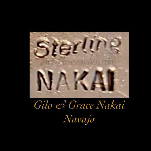 Signed - Gilo & Grace Nakai, Navajo. Vintage Multi Stone Sterling Cluster Ring - Picture 13 of 14